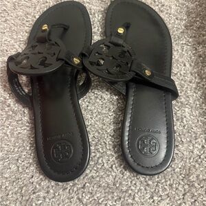 Tory Burch Black Leather Sandals